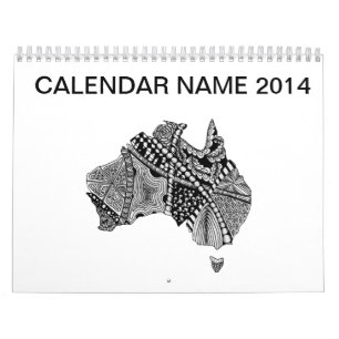 Calendrier Mural Australie Carte Doodle