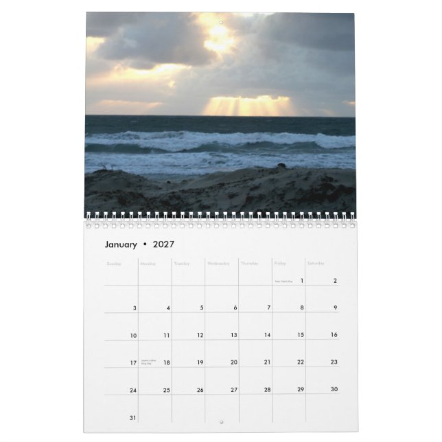 Calendrier Mural Autour de San Diego (Jan 2027)