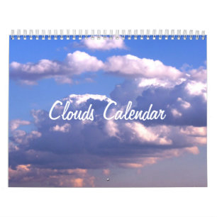 Calendrier mural avec nuages
