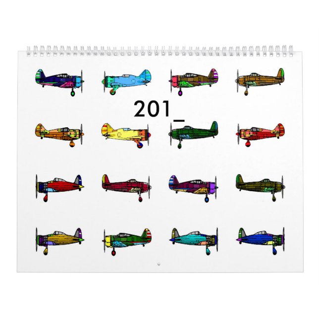 Calendrier Mural avions, 201_ (Protection)