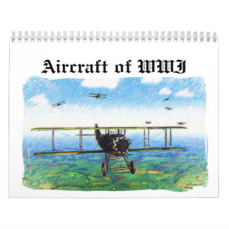 Calendrier Mural Avions de WWI
