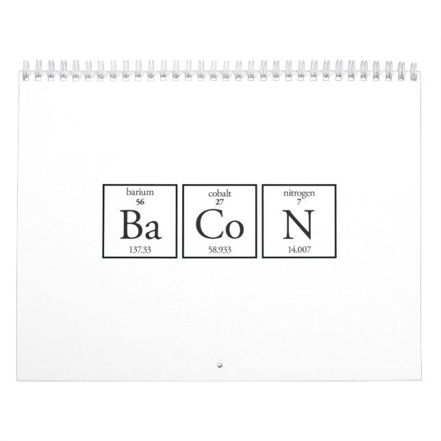 Calendrier Mural Bacon (Protection)