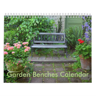 Calendrier Mural Bancs de jardin