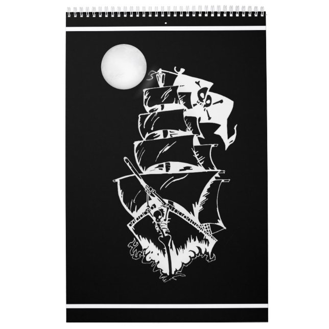 Calendrier Mural Bateau pirate en haute mer (Protection)