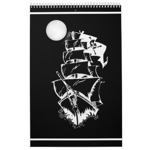 Calendrier Mural Bateau pirate en haute mer