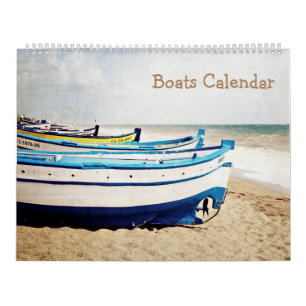 Calendrier Mural Bateaux de 12 mois