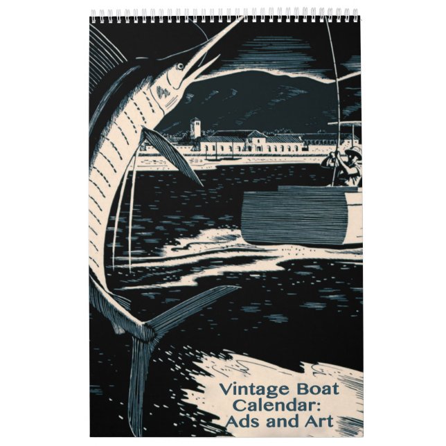 Calendrier Mural Bateaux vintages et vie aquatique (Protection)