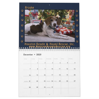 Calendrier mural Beagle 2025