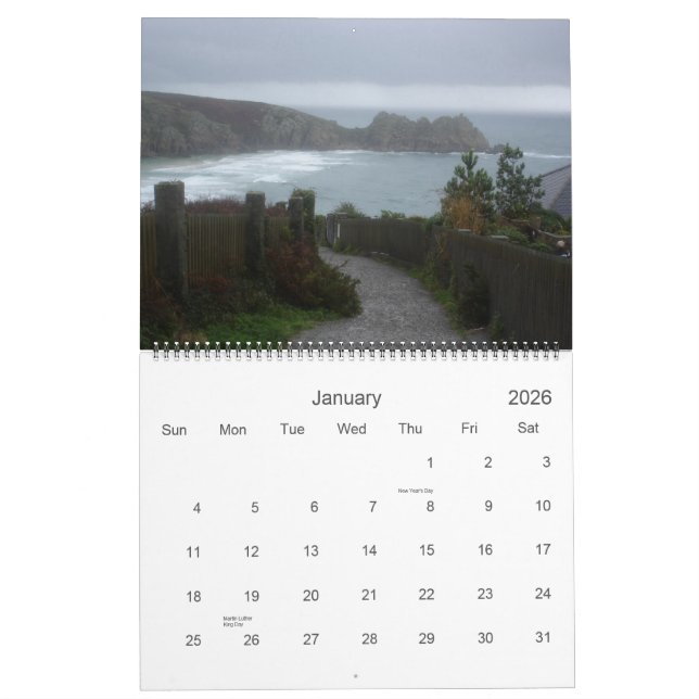 Calendrier Mural Beau Cornouailles, (Jan 2026)