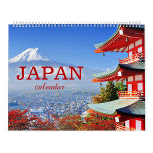 Calendrier mural beau tradition esthétique Japon 