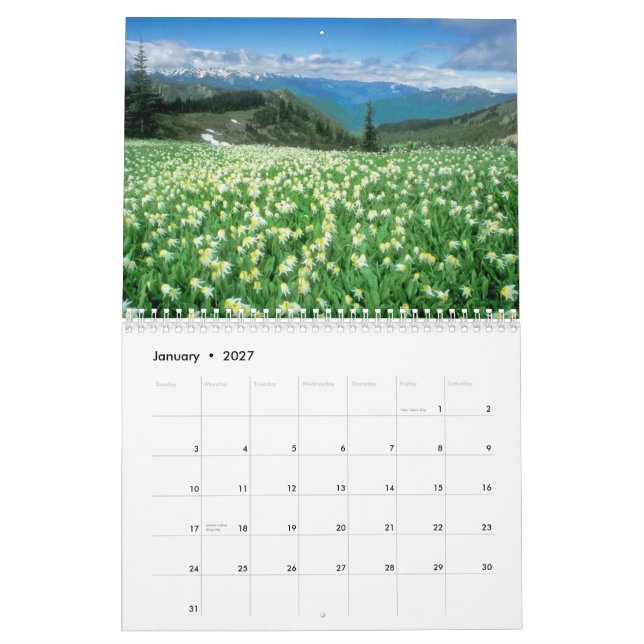 Calendrier Mural Beaux paysages du monde (Jan 2027)