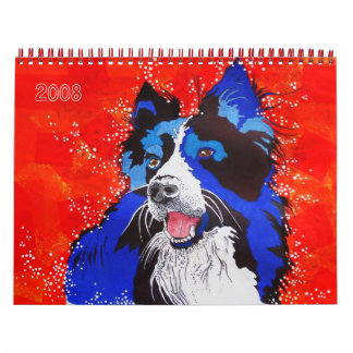 Calendrier Mural Bordure Collie Secourt 2008