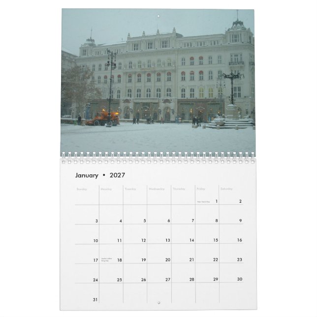 Calendrier Mural Budapest 2011 (Jan 2027)