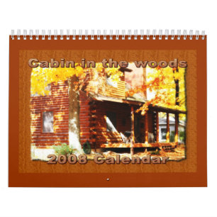 Calendrier Mural Cabine dans les bois