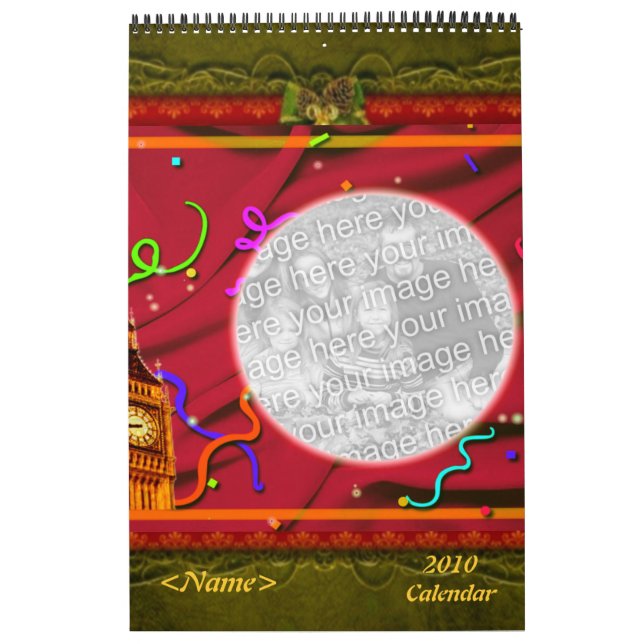 Calendrier Mural Cadres photo de vacances personnalisables Calendri (Protection)