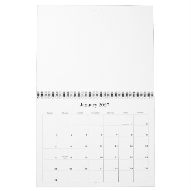 CALENDRIER MURAL CALENDAR BABYS PREMIÈRE ANNÉE AJOUTER DES PHOTOS P (Jan 2027)