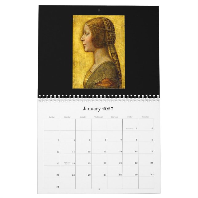 Calendrier Mural Calendrier-Classique/Cru-Leonardo da Vinci (Jan 2027)