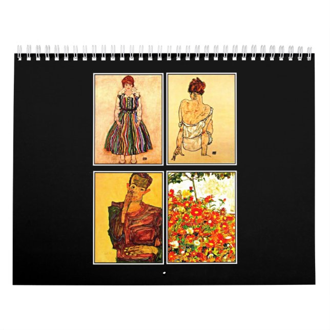 Calendrier Mural Calendrier-classique/Vintage-Egon Schiele (Protection)