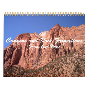 Calendrier Mural Canyons et formations rocheuses de l'Extrême-Oues