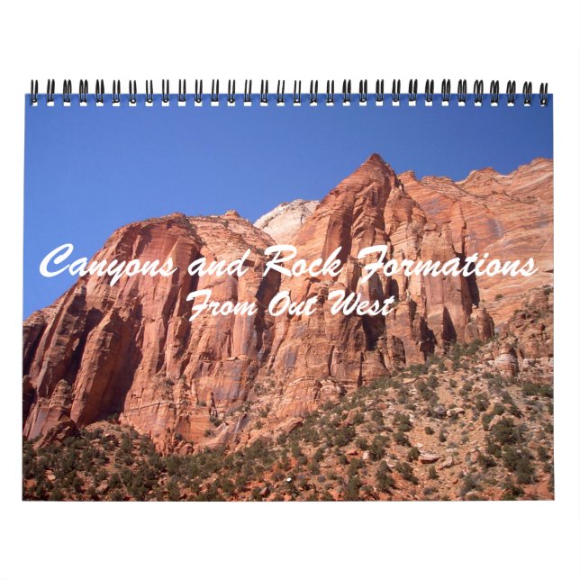 Calendrier Mural Canyons et formations rocheuses de l'Extrême-Ouest (Protection)