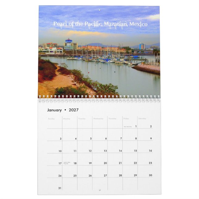 Calendrier Mural Carillon du Mazatlan Pacifique Calander 2013 (Jan 2027)