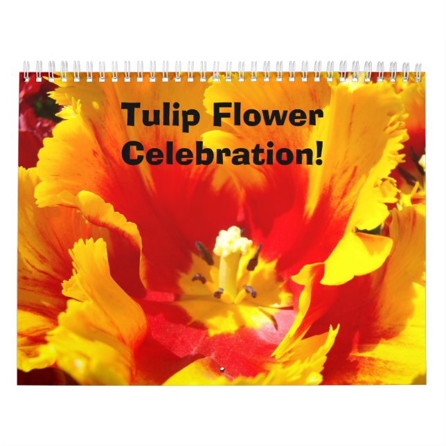Calendrier Mural Célébration de la Fleur de Tulipe ! Cadeaux de cal (Protection)