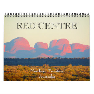 Calendrier Mural centre rouge 2026