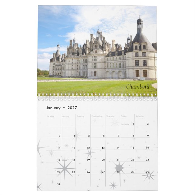 Calendrier Mural Châteaux de la France, 2011 (Jan 2027)