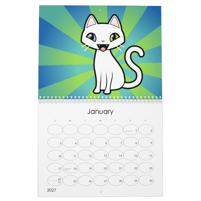 Calendrier Mural Chats 2012 de bande dessinée (concevez vos propres (Jan 2027)