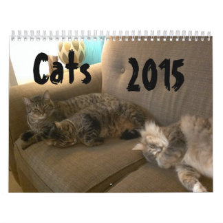 Calendrier Mural Chats 2015 Marlowe, Peepers et Gryphon