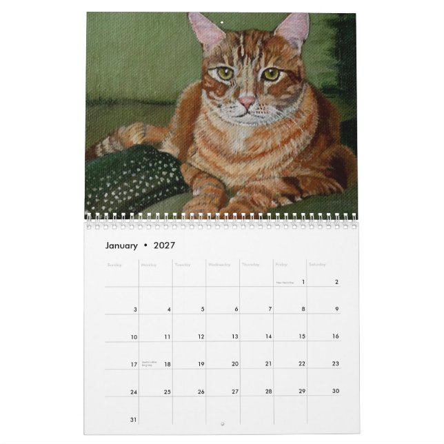 Calendrier Mural Chats et chatons (Jan 2027)