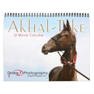 Calendrier Mural Cheval d'Akhal-Teke