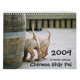 Calendrier Mural Chinois Shar Pei 15 mois