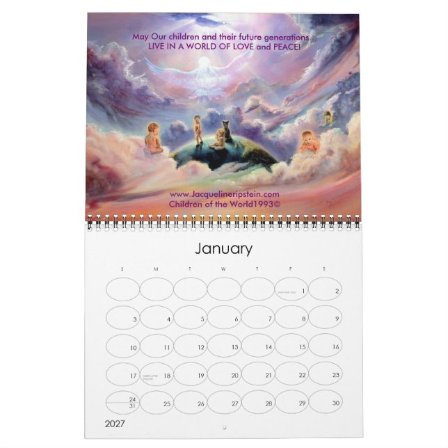 Calendrier Mural Ciel vers la Terre et Inspirant chaque jour - Cust (Jan 2027)