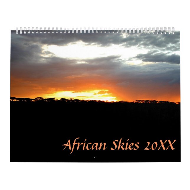 Calendrier Mural Ciels africains (Protection)