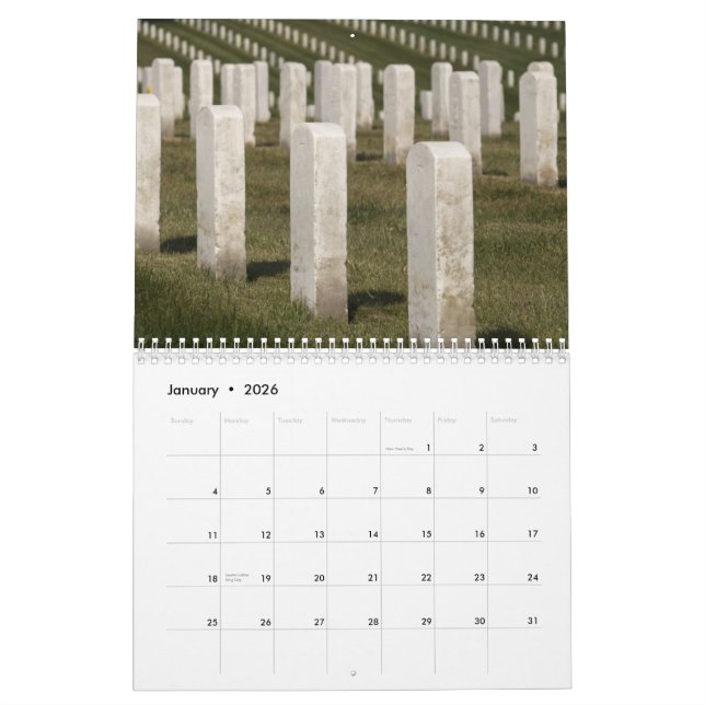 Calendrier Mural Cimetière militaire (Jan 2026)