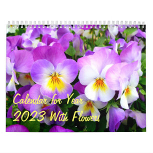 Calendrier Mural Classez pendant l'année 2014 - des fleurs