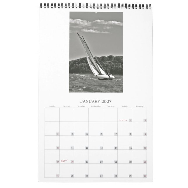Calendrier Mural Classiques naviguant le Ba 2013 d'huître de (Jan 2027)