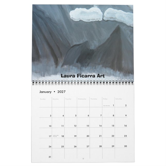 Calendrier Mural Collecte d'eau (Jan 2027)