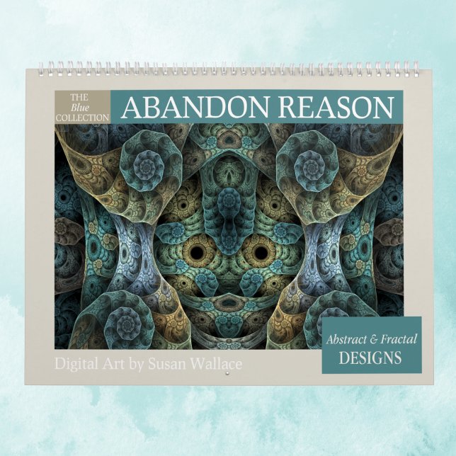 Calendrier Mural Collection bleue Fractales Abstraites 2026 (Créateur téléchargé)