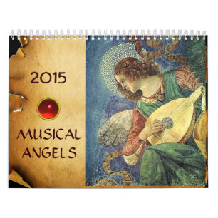 CALENDRIER MURAL COLLECTION D'ART FINE DES ANGES MUSICAUX 2017