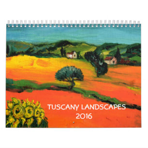 CALENDRIER MURAL COLLECTION DE PAYSAGES TOSCANE 2016