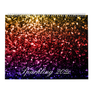Calendrier Mural Colorful Sparkles Custom Printed Calendar 2025