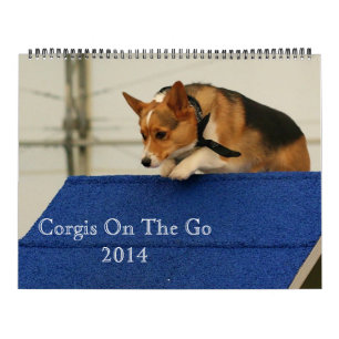 Calendrier Mural Corgis sur le mettre 2014