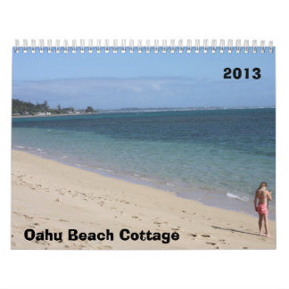 Calendrier Mural Cottage 2013 de plage d'Oahu