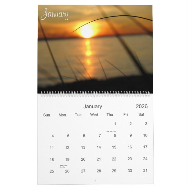 Calendrier Mural Coucher du soleil à la plage 2010 (Jan 2026)