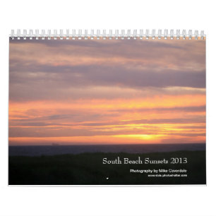 Calendrier Mural Couchers du soleil du sud de plage avec le