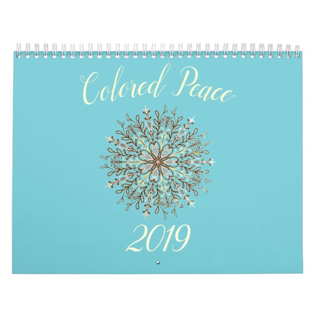 Calendrier Mural Couleur-dans le mandala noir et blanc de (Protection)