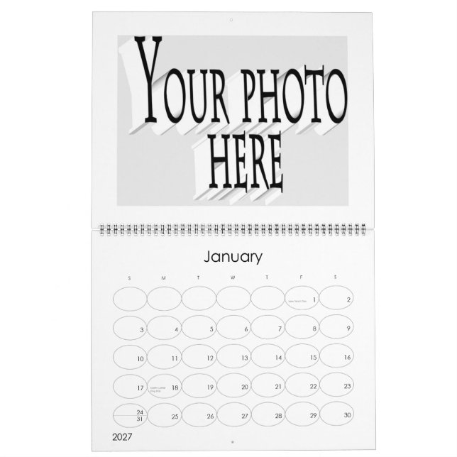 CALENDRIER MURAL CRÉER VOTRE PROPRE PHOTO (Jan 2027)