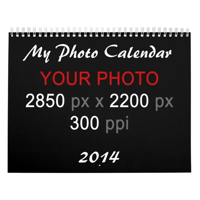 Calendrier Mural Créez votre propre personnalisation (Protection)